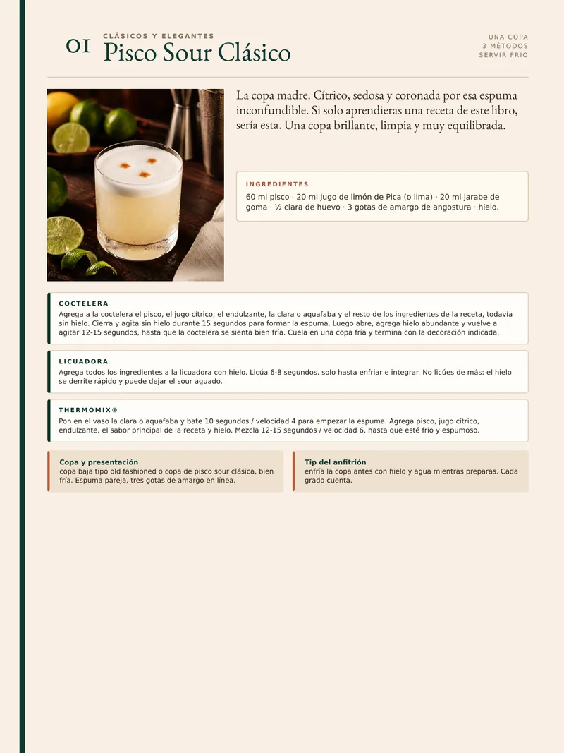 Una receta del libro abierta en un dispositivo
