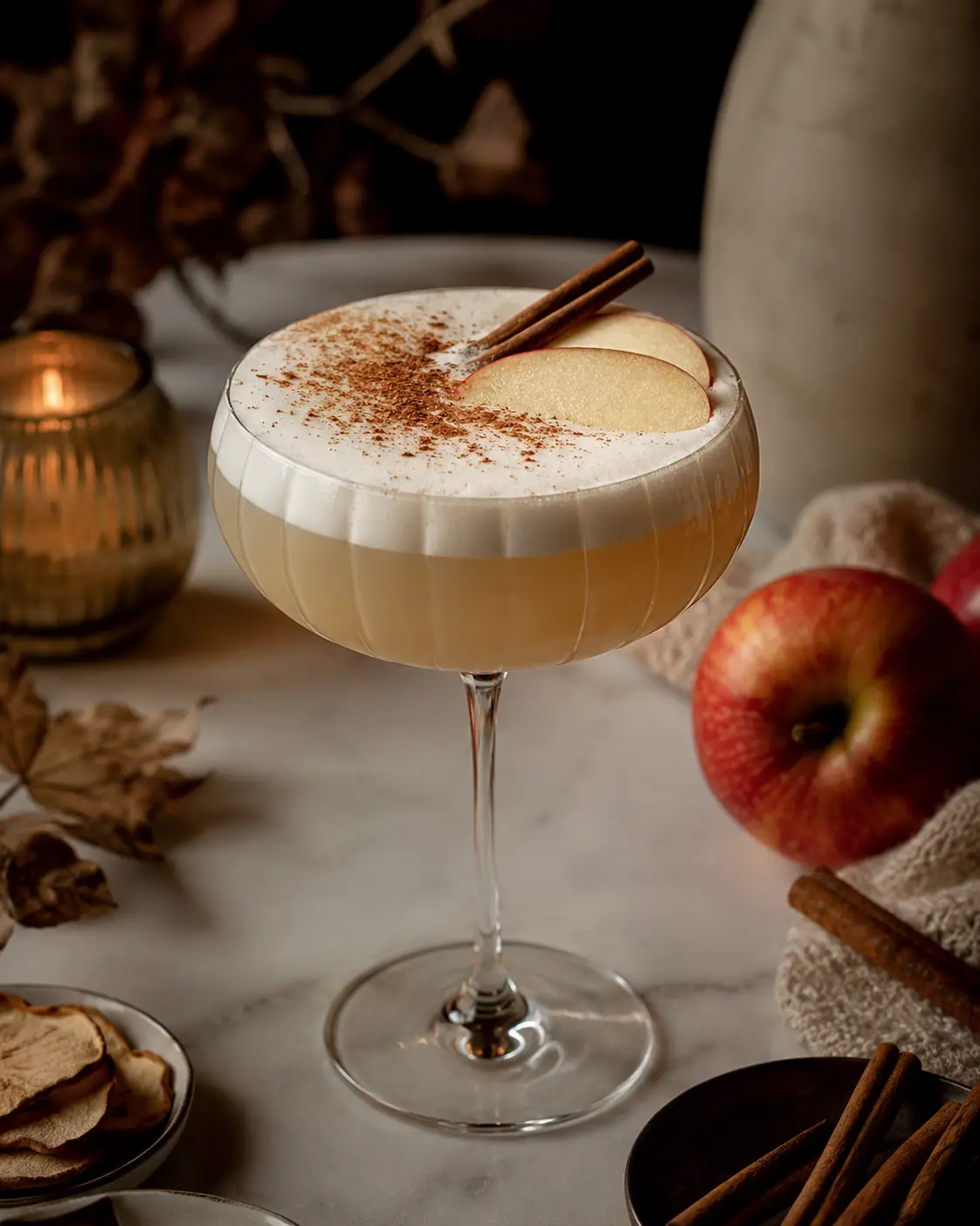 Pisco Sour manzana y canela