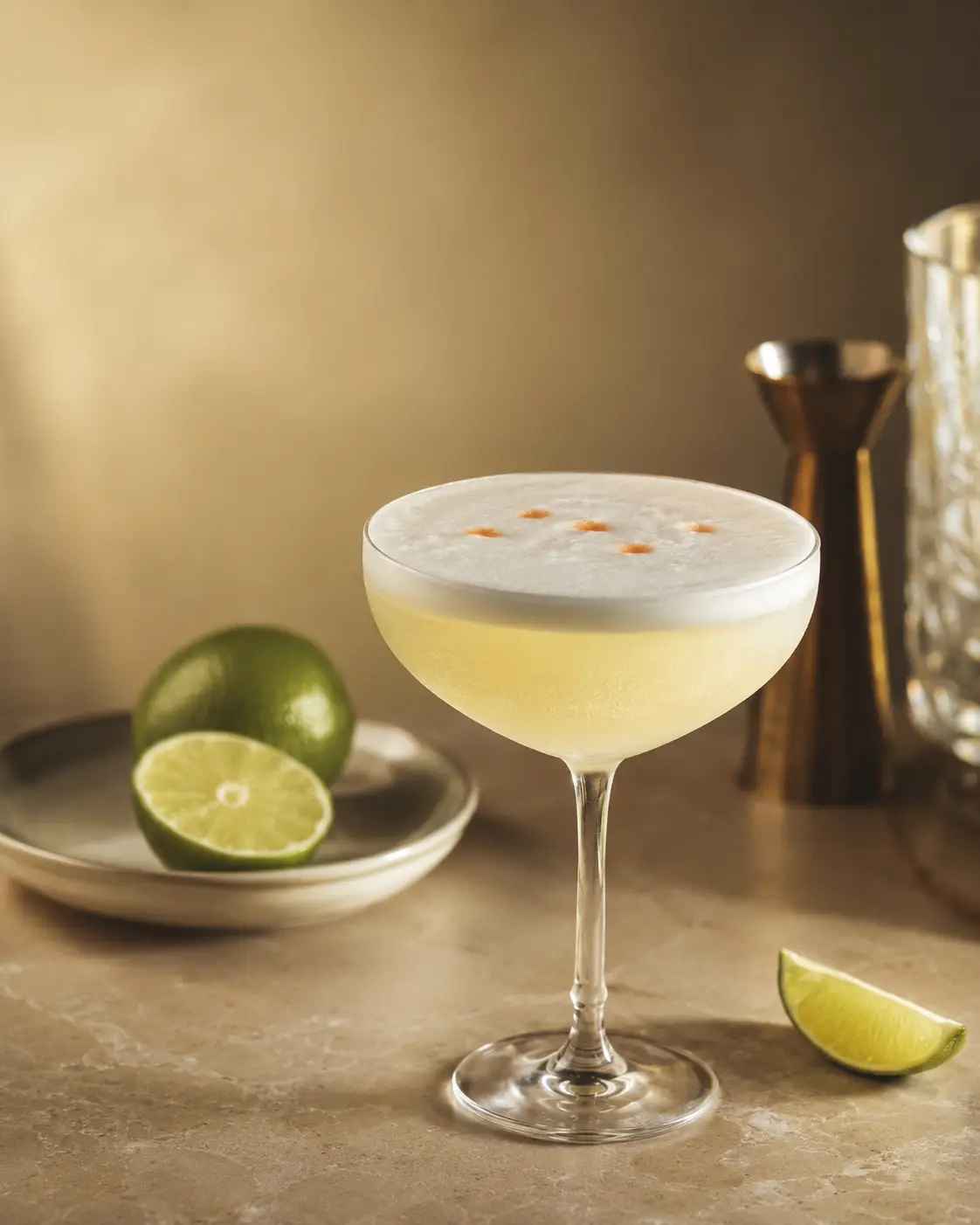Pisco Sour real con espumante